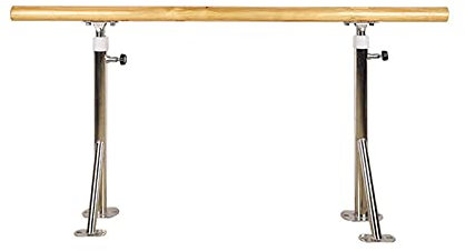 Outdoor-Ballettstange, Trainingsausrüstung, verstellbare Ballettstange aus Holz für Wohnzimmer, Tanzübungsraum, Schule, Klassenzimmer, Tanz-Stretchstange (Größe: 100 cm, Farbe: Silber) (Silber 100 cm)