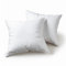 Flowen Cojines Sofa 45x45 Almohadones 2 Unidades Decorativos Relleno Cojin Hipoalergénico Antiácaros y Suave Cuadrado con Funda Exterior Almohada Respirable en Microfibra Blanca Extraíble y Lavable