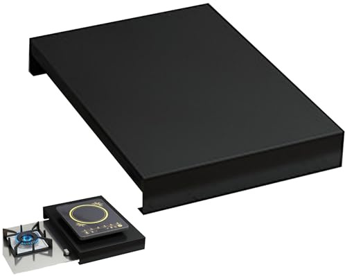 Topyond Protege Plaque De Cuisson,Panneau De Couverture De Cuisinière En Acier Inoxydable,Panneau De Nouilles Pour Table De Cuisson,Couvercle De Brûleur,Agrandit L'espace De Travail De La Cuisine,Noir