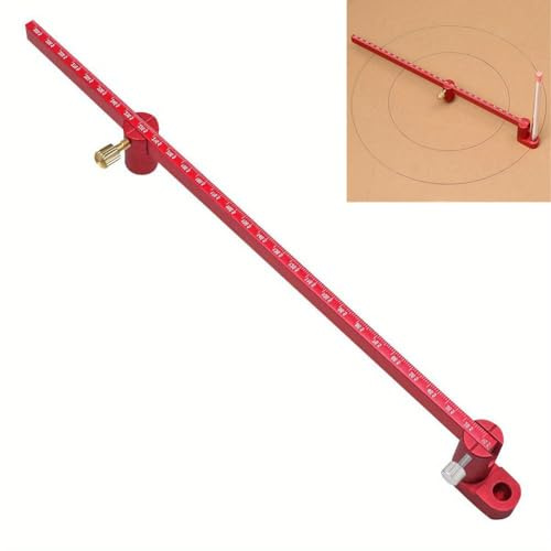 Woodworking Aluminum Alloy Circular Drawing Tool,Woodworking Scriber,Adjustable Metric Arc Drawing Ruler Scribing Circle Ruler Marking Gauge Circle Marking Tool
