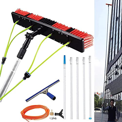 Limpiacristales,Escurridor de Limpieza de Ventanas 2 en 1,Limpiador de Ventanas telescópico Ajustable Alimentado con Agua,Accesorios de fregador de Ventanas reemplazables,Apto para Limpieza
