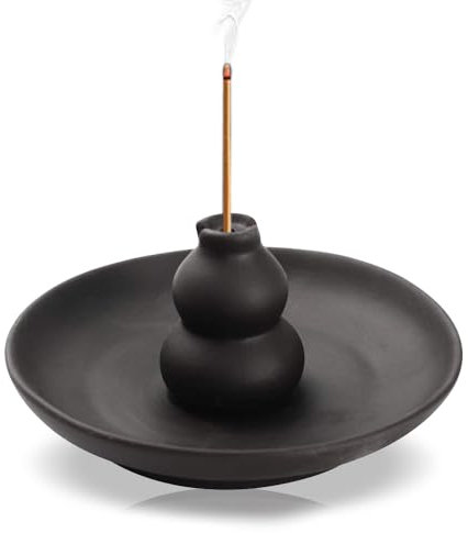 yotutun Räucherstäbchen Halter, Räuchergefäß Incense Holder Keramik Weihrauchbrenner Räucherstäbchenhalter mit Asche-Auffangschale für Heimdekoration Meditation Yoga