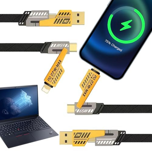 Bettinay 4PCS Dual Head Type c Data Usb 4 in 1, for iPhone 15 14 13 Pro Max, Airpods iWatch, iPad Pro Air, Samsung S24 S23 S22 MacBook