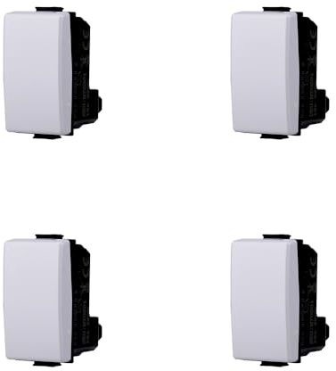 Pulsante 1P 10A compatibile Bticino Matix Colore Bianco