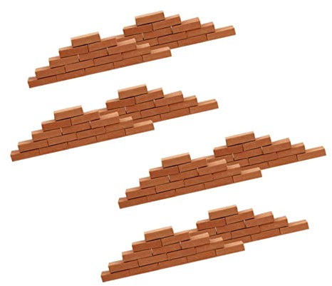 Toyvian 100St Mini-Bausteinmodell Block Tag Miniatur-Dinge Miniatur-Teppich Solar- hühner kinderknallzeug bastelideen Simulationsbaustein Zubehör für Mikrolandschaften Ton Brown