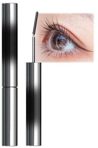 Waterproof 3D Curling Mascara in Black - Long-Lasting, Iron-Strong Volume & Length, Slim Metal Wand for Accurate Application