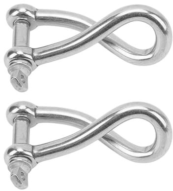 PEPWE 6mm Multipurpose Stainless Shackle Suitable For Chains Cables Camping Mountaineering Rigs Securing Cargo Equipments 2pcs