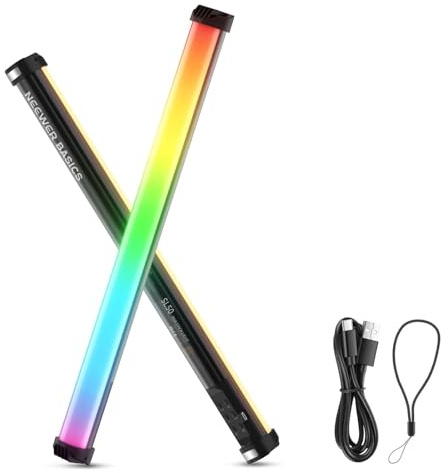NEEWER BASICS 21 Magnetic RGB Light Wand, CRI95 Dimmable 14W LED Handheld Video Tube Lighting Stick with 51 RGB Modes, 4000mAh Battery for YouTube TikTok Recording Studio Photography Streaming, SL50