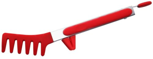 VALICLUD Pinzas Para Espaguetis 9 Pulgadas De Silicona Ergonómicas Resistentes Al Calor Para Uso Doméstico y Barbacoas Accesorio De Cocina Práctico Color Rojo