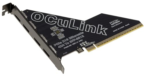 KALEA-INFORMATIQUE PCIe Gen 4.0 x16 zu 4 Ports Oculink SFF-8612 SFF-8611 Controller-Karte für Motherboards mit Splitter-Modus | Gen4 x16 PCIe Karte auf 4 Port Oculink SFF-8611/SFF-8612 für Bifurkation