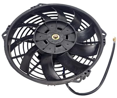 Radiatore aria-olio idraulico, 2 pezzi da 9 pollici ventola elettronica 12v24v auto aria condizionata serbatoio acqua raffreddamento per sistema idraulico CNC(9inch12V)