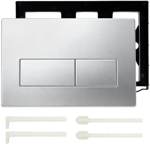Placa de accionamiento para inodoro compatible con Geberit Sigma 01 20 30 50, placa de accionamiento para cisterna UP300 UP320 con marco de montaje y tornillos