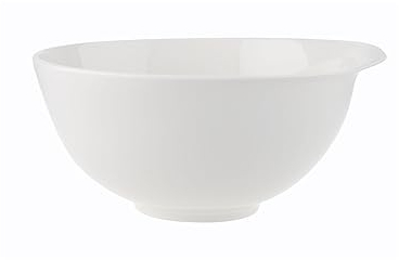 Villeroy & Boch - Flow Round Bowl, Bowl for soups/Salads/stews, Premium Porcelain, Dishwasher and Microwave Safe, White, 25 cm