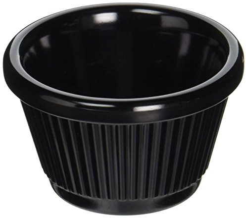 Winco Fluted Ramekins, 1.5-Ounce, Black, 12-Pieces