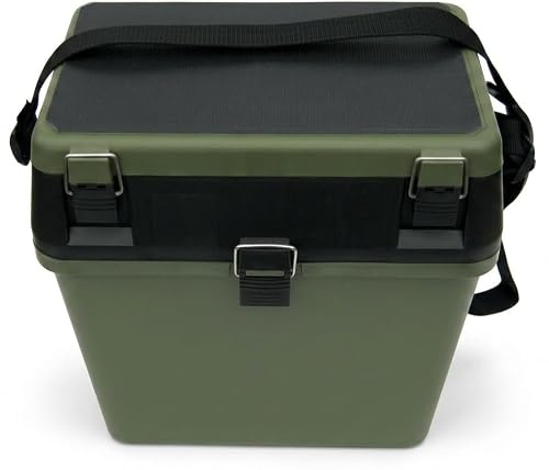 Hunter Pro Heavy-Duty Shooting Range Field Box: 38cm ABS Utility Vault, Seat & Maintenance Station