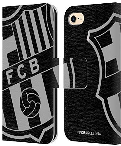 Head Case Designs Licenza Ufficiale FC Barcelona Troppo Grande Stemma Custodia Portafoglio in Pelle Compatibile con Apple iPhone 7/8 / SE 2020 & 2022