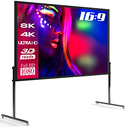 ESMART Economia EXA Schermo mobile a cornice leggera su ruote 221 x 125 cm (100) 16:9 Proiettore home cinema schermo multifunzione cornice schermo LCD LED