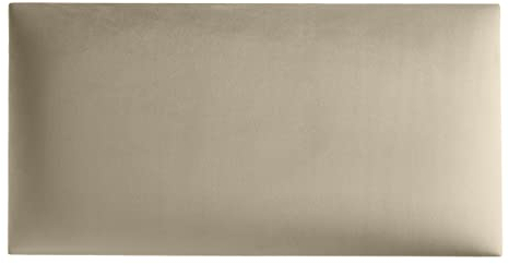 softwalls Wandkissen Samt mit 50mm Polsterung - Bett Kopfteil Wandpolster - Wandverkleidung - Wandpaneele | 60 x 30 Creme Beige