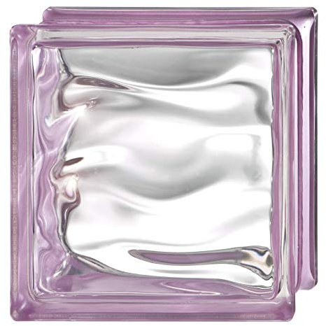 Bloque de vidrio Bormioli Rocco Agua Reflejos Amatista | cm 19x19x8 | Unidad de venta 1 caja de 6 pzas