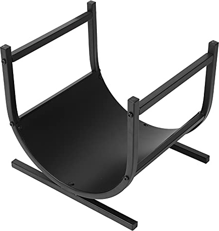 Cocoarm Porta Legna da Camino in Ferro Battuto, Supporto per Legna da Ardere, Doppia Finitura Verniciata a Polvere, per Uso Domestico