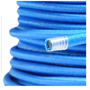 KALEMBAL Cuerda elástica profesional azul 9mm (Rollo de 15 metros) - Anti-UV - Muy resistente