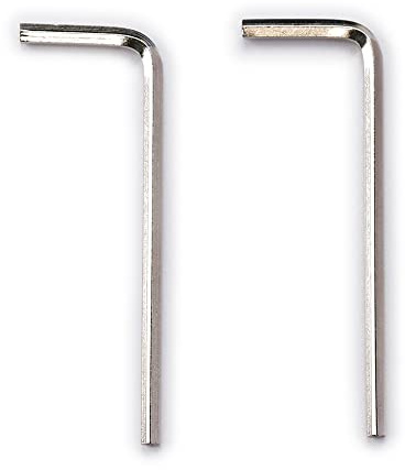 Musiclily Basic Metric 2.5mm Guitar Steel Allen Key Hex Wrench Nickel 2Pcs | for Electric Guitar Floyd Rose Locking Tremolo Bridge Saddle Height Screws