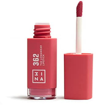 3INA MAKEUP The Longwear Lipstick 362 – Rosa – Rosa Lippenstift mit Hyaluronsäure – matter flüssiger Lippenstift – hochpigmentierte matte Lippenfarbe – Vegan – Cruelty Free