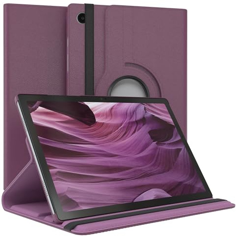 EAZY CASE - Custodia per Samsung Galaxy Tab A8 10.5 tablet Cover protettiva Smart Cover Supporto rotante Astuccio pieghevole 360° girevole con funzione stand Similpelle Viola