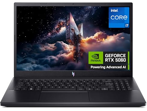 Acer Nitro V15 ANV15-52 Gaming Laptop - Intel Core i7-13620H, 16GB, 1TB SSD, NVIDIA GeForce RTX 5060, 15.6 Full HD 165Hz, Windows 11, Black