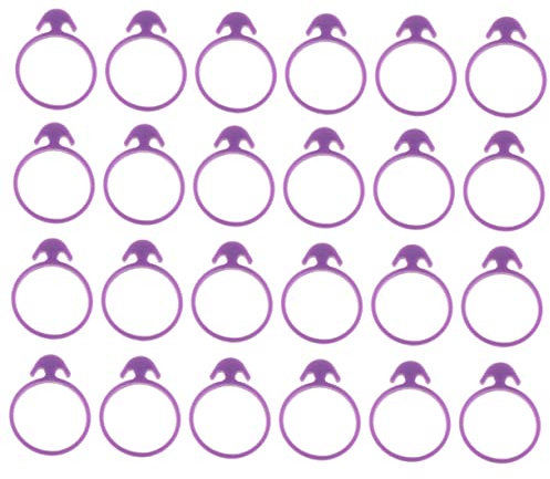 LABRIMP 24pcs Cake Decorating Icing Bag Sealing Rings, Food-Grade Rubber Bands 3.2x2.5x0.4cm, Flexible Closure for Baking Piping Bags, Suitable for Home and Professional Use