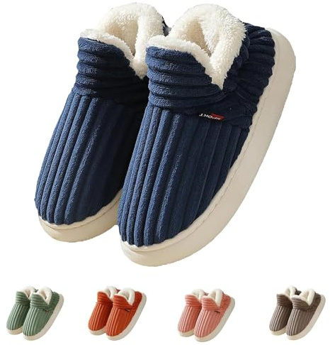 Lemooner Chaussons Femme Hiver, Chausson Chaud Femme, Antidérapantes et Confortables en Peluche forme de pantoufles d'hiver et pelucheuses pour la maison