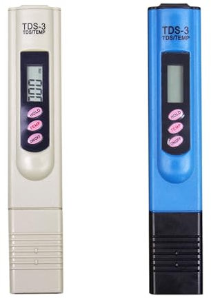 Bettinay 2 PCS Waterproof TDS Meter Digital Water Tester with 0-9999 PPM Measurement Range for Pools Drinking Water Farming