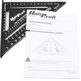 Holzprofi Austria Maker Zimmermannswinkel 180mm oder 300mm | Deutsche Beschriftung | inkl umfassender Bedienungsanleitung | Metrisches System | Unzerstörbar (300mm)