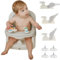CuddoBaby Baby-Badewannensitz, 3 Ebenen, Grau