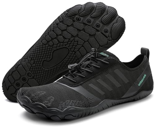 WateLves Damen Herren Barfußschuhe Wasserschuhe Aquaschuhe Badeschuhe Fitnessschuhe rutschfest Sohle Breiter Zehenbox