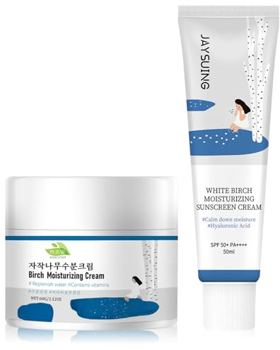 Protector solar hidratante con savia de abedul, SPF 50 PA++++, protector solar coreano, acabado mate, sin residuos blancos, alta protección UV, ecológico y seguro para los arrecifes (50ML)