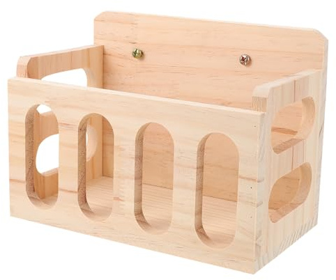 VICASKY Kaninchen Futterstation Holz Futterautomat Für Kleintiere Mit Zaunhalterung Zur Abfallminimierung Für Käfige Meerschweinchen Chinchillas