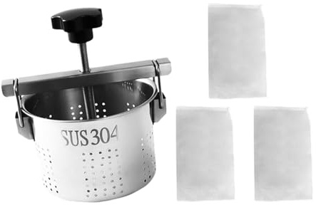 Gralara Spremiagrumi per ripieno di verdure, pressa per strutto, separazione dei residui, strumento di disidratazione delle verdure da cucina in acciaio