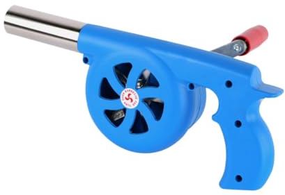 AKOOSY Soufflet de Barbecue Manuel Portable Abs et Ventilateur à Manivelle pour Camping et Pique Souffleur Air pour Allumage Rapide