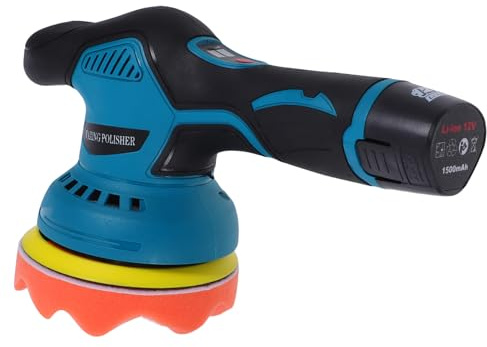 SEWOART Adjustable Speed Cordless Car Buffer Polisher Kit Handheld Eccentric Battery Polishing Machine for Auto Detailing Portable Waxing Tool with DIY Settings for Versatile Car Care