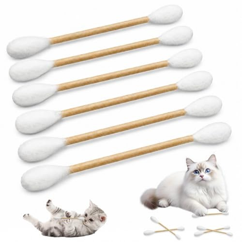OPEIXSAYKOC 6 Piezas Palitos de Catnip para Gatos,Juguetes Gatos Hisopo de Algodón,Interactivo Juguetes Hierba Gatera para Limpieza de Dientes y Liberación de Estrés Palillos