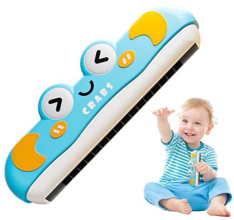Armonica per principianti – ABS 10 cm giocattolo musicale per bambini, strumento a fiato di granchio, strumento portatile per esercitarsi | strumento educativo per allenamento musicale per ragazzi