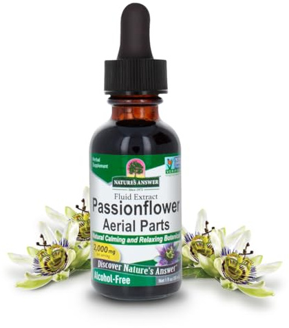 Nature's Answer Passion Flower | Super Concentrated | Liquid Herbal Tincture Supplement Drops | Natural Calming Botanical | Non-GMO | Alcohol-Free, Gluten-Free & Vegan, 1 Fl Oz (Pack of 2)