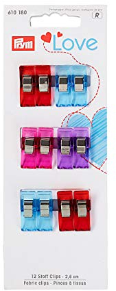 Prym Love Stoff Clips 2,6 cm, Kunststoff, farbig Sortiert