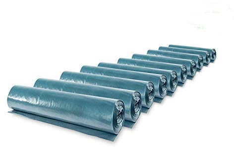 Hypafol Müllsäcke, 250 St. extra starke blaue Müllbeutel | 120 l Fassungsvermögen, 700 x 1.100 mm, gerollt | Typ 80 - besonders reißfest, 64 my | ideal für Garten, Haushalt, Büros & Umzüge | 10 Rollen