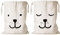 2 Bolsas de Algodón con Cordón Bolsa de Lavandería de Lona Grande Bolsa de Juguetes Almacenamiento de Viaje para Hogar Gimnasio Viaje Dormir y Sonreír Oso 60 X 48CM