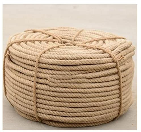 Corde di iuta corda di canapa naturale 12 mm di spessore Corde di iuta resistenti per il giardino Canottaggio Tiro alla fune Animali domestici Corda di arrampicata Corda di spago di sisal Corda di spa