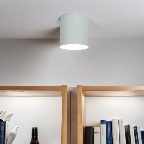 Licht-Erlebnisse Aufbauspot GU10 Deckenlampe, Aufbaustrahler Weiß, Metall, Deckenspot, Spotlight, Ø12,7 cm, Modern, Wohnzimmer, Flur, Küche, Deckenleuchte, Strahler