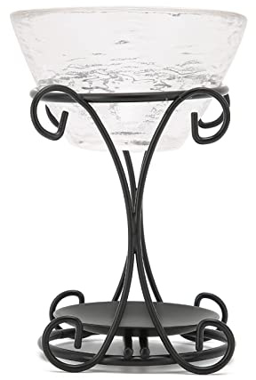 Metall Duftlampe Wachswärmer aus Kristall für ätherische Öle,Design Aromalampe aus Keramik, Aromatherapie und Raumduft, kreatives Dekor für Home Office, Hochzeit, Geburtstag