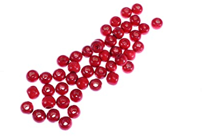 Toyvian 100 Stück 10mm Rote Runde Holzperlen Selbstgemacht Traumfänger Zubehör Glatt Langlebig Für Bastelprojekte Schmuck Herstellung